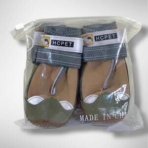 NWT Hcpet Waterproof Anti-Slip All Weather Protector Dog Shoes, Khaki, Size 6
